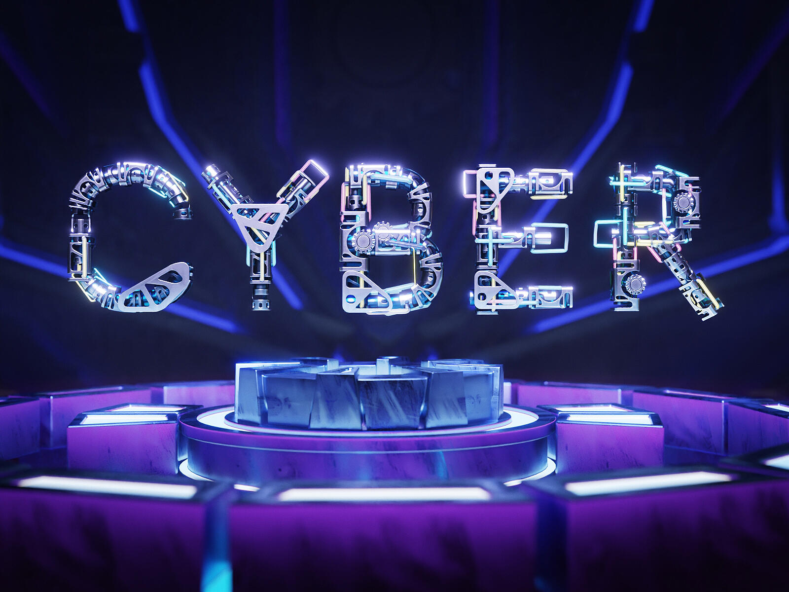 Cyber 3D font from FONTZ 3D collection