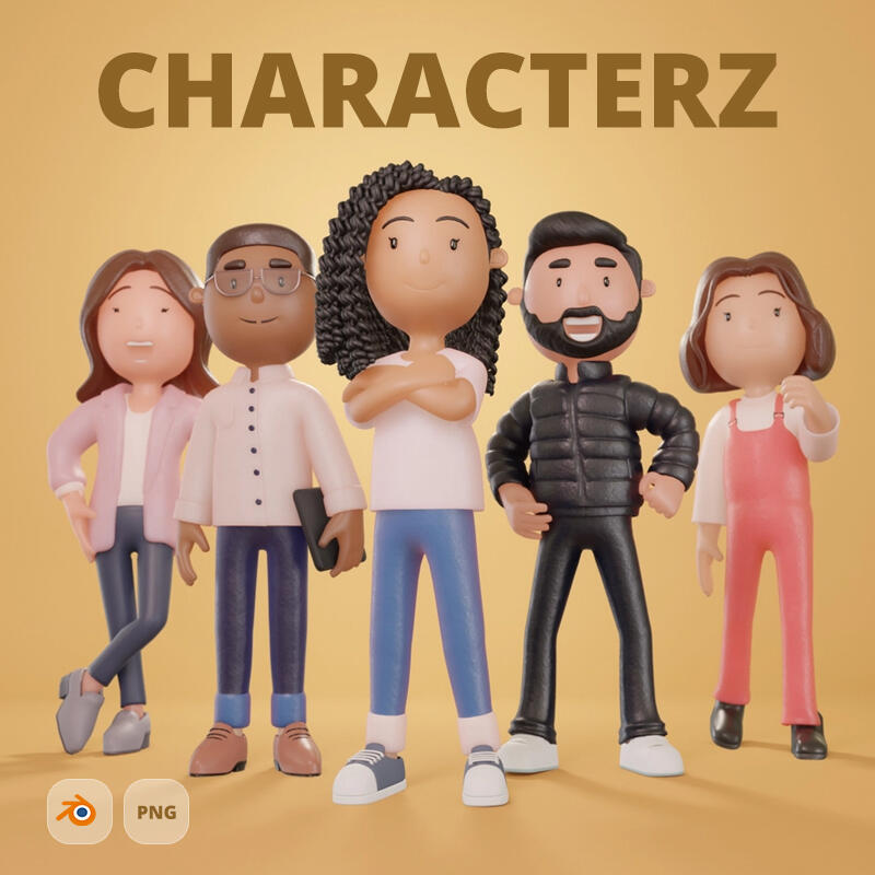 CHARACTERZ - the biggest 3D illustration library