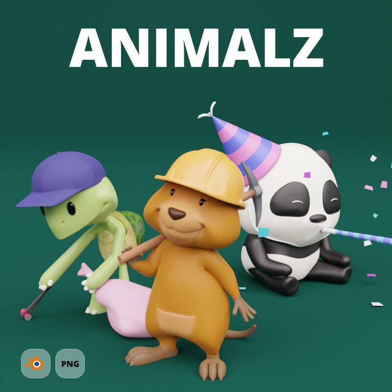 ANIMALZ - Library of cute 3D rigged animals